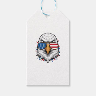 Etiqueta Para Presente Óculos de Sol Águia Patriótica Camisa Vector Vinta