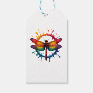 Etiqueta Para Presente Óculos de Sol Estilo Tie Dye com Gráfico Legal Ilu