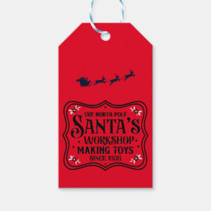 Etiqueta Para Presente Oficina de Natal do Papai Noel