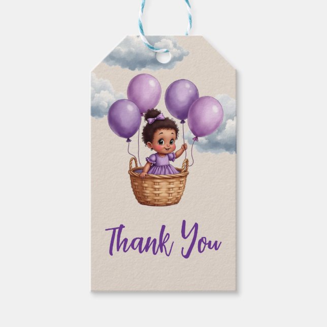 Etiqueta Para Presente Oh Baby Shower Purple (Frente)
