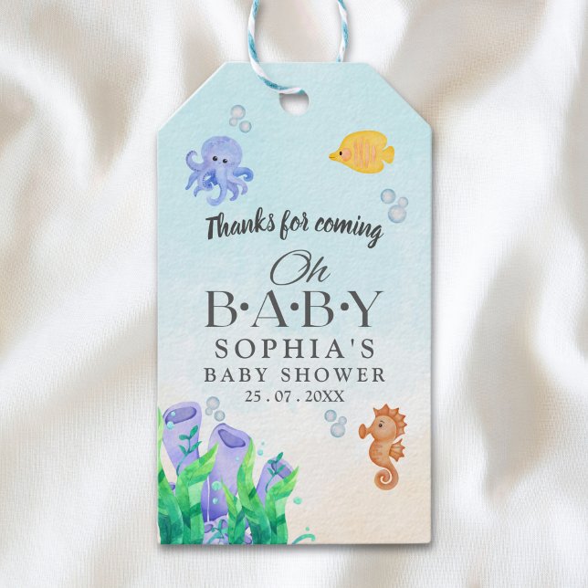 Etiqueta Para Presente Oh Baby Under Sea Baby Shower (Criador carregado)