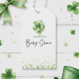 Etiqueta Para Presente Oh Girl St. Patrick's Day Baby Shower Green