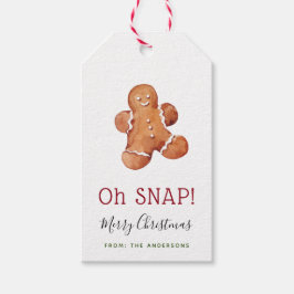Etiqueta Para Presente Oh, Pão de Pão de Pão de Natal Encantado