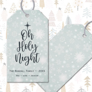 Etiqueta Para Presente Oh Santa Noite Personalizada Natal Religioso
