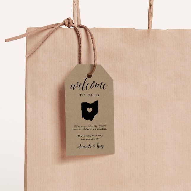 Etiqueta Para Presente Ohio Wedding Welcome (Criador carregado)