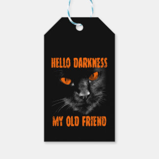 Etiqueta Para Presente Olá Escuridão Meu Velho Amigo: Edição de Halloween