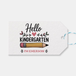 Etiqueta Para Presente Olá Jardim de Infância Personalizado Volta às Aula