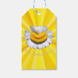 Etiqueta Para Presente "Olá lindo Humano!" Sorriso de Camomila Sunshine