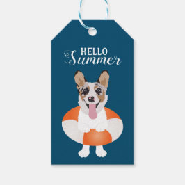 Etiqueta Para Presente Olá Summer Corgi Beach Dogs