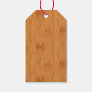 Etiqueta Para Presente Olhar de madeira da grão do brinde de bambu