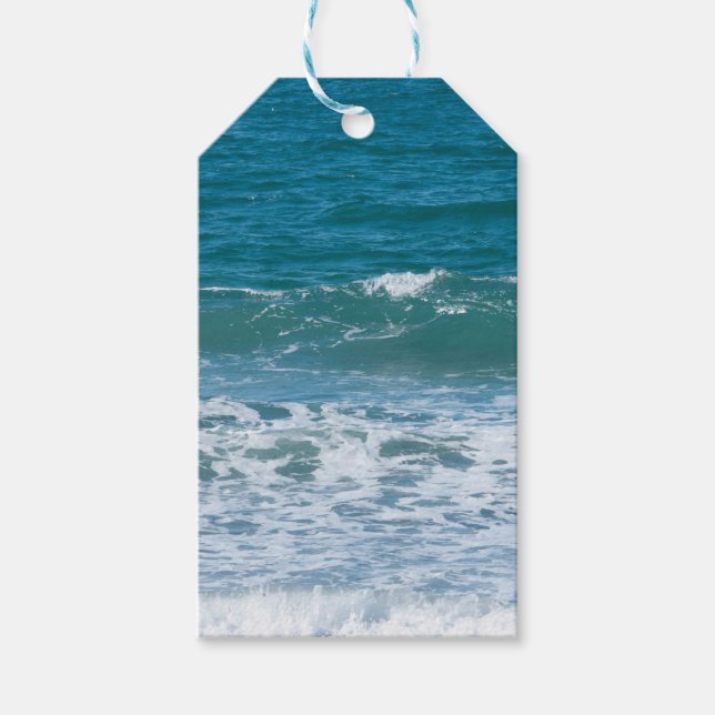 Etiqueta Para Presente Ondas do Oceano (Frente)