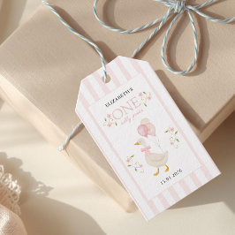 Etiqueta Para Presente One Silly Goose Girl 1st Birthday Pink