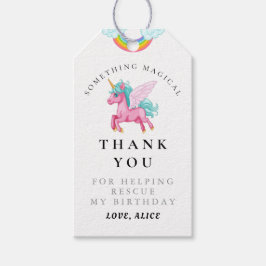 Etiqueta Para Presente Ontem ao Arco-Íris, Cor-de-Rosa Magnética, Obrigad