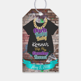 Etiqueta Para Presente Ooh Baby Hip Hop Gender Reveal Favor Tags
