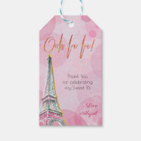 Ooh La Pink Dourado Paris Eiffel Tower Bokeh