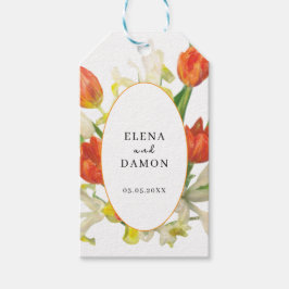 Etiqueta Para Presente Orange and Cream Tulip Wedding