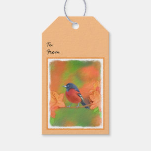 Etiqueta Para Presente Orchard Oriole Songbird Pintura Original