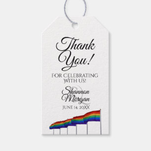 Etiqueta Para Presente orgulho gay Rainbow Flags Wedding Favor Obrigado