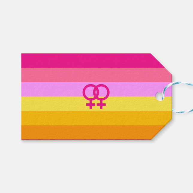 Etiqueta Para Presente Orgulho Lesbiano Dawn WLW (Frente (horizontal))