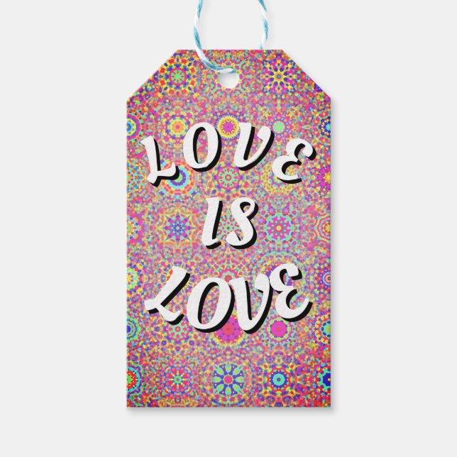 Etiqueta Para Presente Orgulho Love Is Love (Frente)