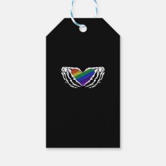 Etiqueta Para Presente Orgulho - Mãos de Esqueleto Segurando Cardíaco Clá