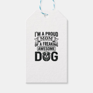 Etiqueta Para Presente Orgulhosa Mãe de Cachorro Desenho Vetorial de Grav