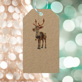Etiqueta Para Presente Orgulhoso Reindeer Kraft Gift Tags