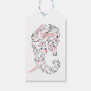 Etiqueta Para Presente ornamentado elefante