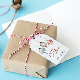 Etiqueta Para Presente Ornamentos modernos de estilo nórdico Feliz Natal