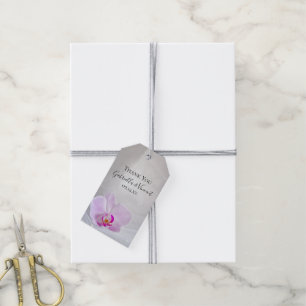 Etiqueta Para Presente Orquídea cor-de-rosa e Tag nupciais do favor do