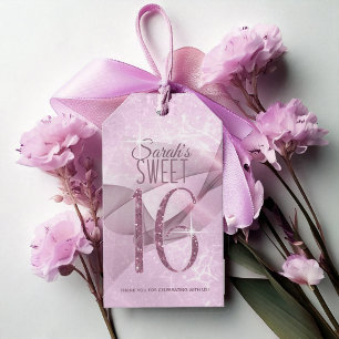 Etiqueta Para Presente Orquídea ID652 cor-de-rosa do doce dezesseis dos