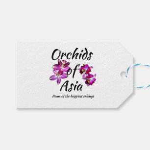 Etiqueta Para Presente Orquídeas da Ásia