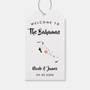 Etiqueta Para Presente Os Bahamas que Wedding os Tag bem-vindos do saco,