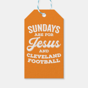 Etiqueta Para Presente Os domingos são para Jesus e Cleveland Futebol