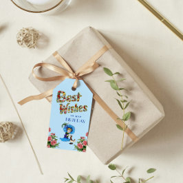 Etiqueta Para Presente Os melhores votos para o seu aniversário Wildflowe