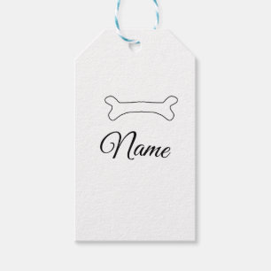 Etiqueta Para Presente Osso de cachorro adicionar nome do cachorro foto p