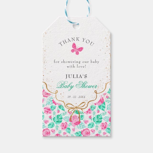 Etiqueta Para Presente Our Lovely One Baby Shower (Frente)