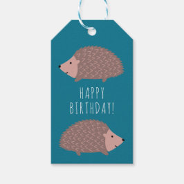 Etiqueta Para Presente Ouriço floresta Feliz Aniversário