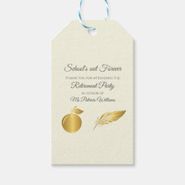 Etiqueta Para Presente Ouro de Professores Elegantes Partido da Reforma P