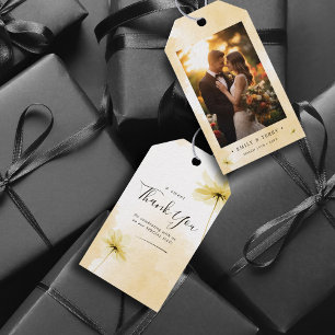 Etiqueta Para Presente Ouro Hour Grace Foto e Casamento Floral Obrigado