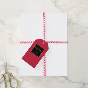 Etiqueta Para Presente Ouro preto cardeal vermelho promocional profission