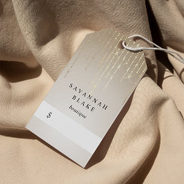 Etiqueta Para Presente Ouro Rain String Luzes Pontas Preço Boutique