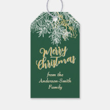 Ouro Verde Moderno Natal Botânico Elegante