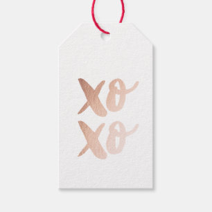 Etiqueta Para Presente Ouro XO XO. Abraços e beijos do dia dos namorados