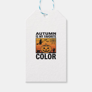 Etiqueta Para Presente Outono É Minha Cor Favorita Abóbora de Halloween D