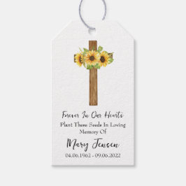 Etiqueta Para Presente Pacote de Sementes Memorial Cruz do Girassol 