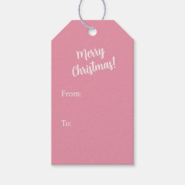 Etiqueta Para Presente Pacotes de Natal Vintage Rosa