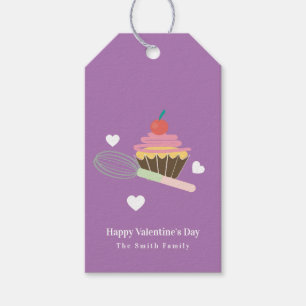 Etiqueta Para Presente Padaria de Cupcake Fofa Feliz Dia dos Namorados