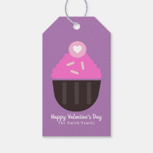 Etiqueta Para Presente Padaria de Granulado de Cupcake Feliz Dia dos Namo