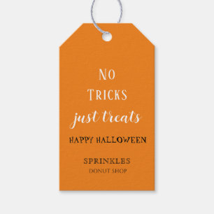 Etiqueta Para Presente Padaria de Halloween Sem Truques Somente Guloseima